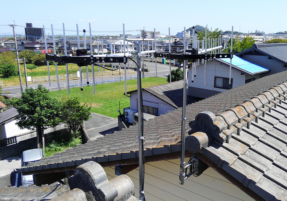 カトーデンキ お仕事日記 アパートのアンテナ工事