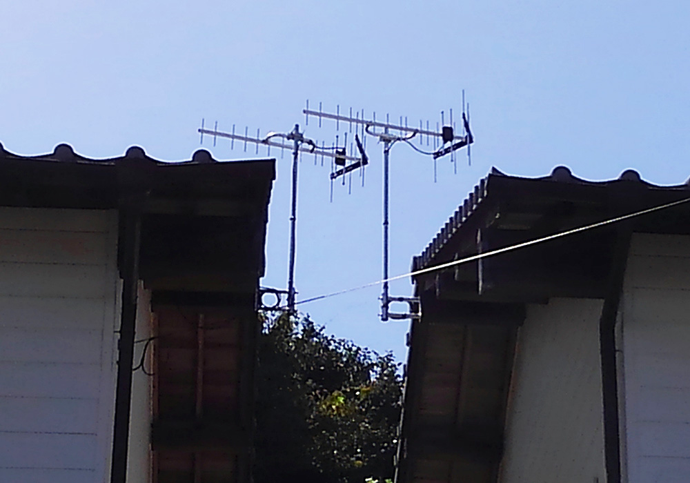 カトーデンキ お仕事日記 アパートのアンテナ工事