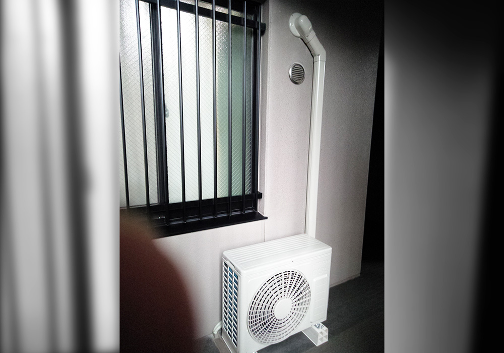 カトーデンキ お仕事日記 マンションでのエアコン工事